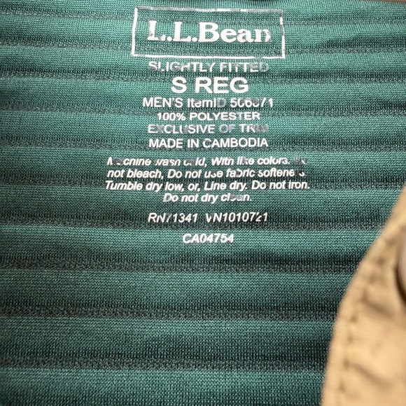 L.L. Bean Airlight Sweater Men Small Green Knit Slightly Fitted 1/4 Snap Button - Picture 3 of 8